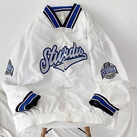 Áo Khoác Bomber Bóng Chày STURDUR Dù 2 Lớp Form Rộng Unisex Nam Nữ Ulzzang KUN