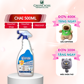 Combo 2-12 chai Dung dịch xịt diệt khuẩn vệ sinh bề mặt lưu hương Chanh Sả 500ml