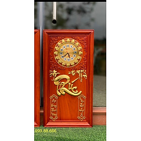 Mua Tranh đồng đốc lịch treo tường khắc chữ phúc bằng gỗ hương đỏ  và được pu dát vàng cao cấp kt 41×81×3 5cm