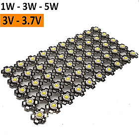 Hình ảnh Chip Led, Bóng Led 3V-3.7V (1W - 3W - 5W) đã hàn sãn đế tản nhiệt 20mm