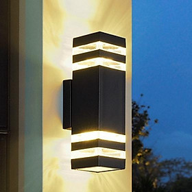 Đèn tường, đèn cầu thang hắt 2 đầu chống nước hiện đại 3 chế độ sáng trang trí cổng, phòng ngủ