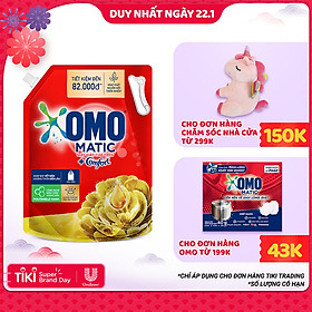 Túi Nước Giặt OMO Matic Comfort Hương Tinh dầu thơm 3.7kg