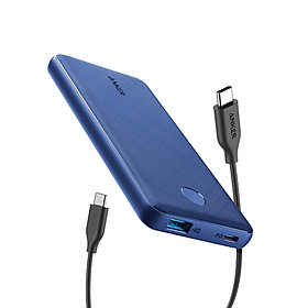 Pin Sạc Dự Phòng Tích Hợp Cổng USB Type-C In/Out Hỗ Trợ Power Delivery PD Anker PowerCore Slim PD 10000mAh - A1231 - Hàng Chính Hãng