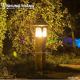 Đèn Cột Trang Trí Sân Vườn Cổ Điển DSV-1172 Chống Nước - Chiều Cao 82cm - Cắm Điện 220V - Kèm Bóng G45 - Có Video