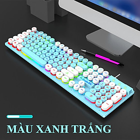 Mua Bàn phím giả cơ K-SNAKE K4 NÚT TRÒN thế hệ mới phối màu cực đẹp với đèn led xuyên phím dành cho game thủ - NTH