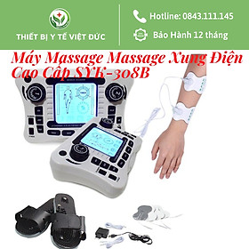 Máy Massage Xung Điện Trị Liệu 4 Miếng Dán Kết Hợp Bấm Huyệt Nhào Xoa Bóp Rung Đấm Giảm Đau Lưu Thông Khí Huyết SYK-308B