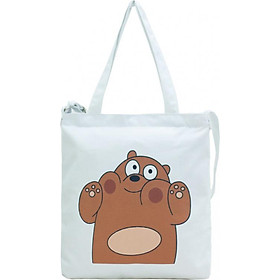 Túi Vải Đeo Chéo Tote Bag Họa Tiết Gấu To XinhStore