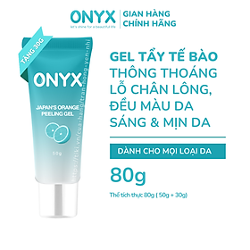 Tẩy Tế Bào ONYX Giúp Trắng Sáng, Mịn Da ONYX Japan's Orange Peeling Gel ONYX Cosmetics Bảo Thy 80g