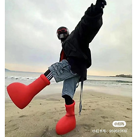 LILIANGSSS Big Red Boots Mùa hè bãi biển lội cộng với kích thước đôi dép ngoài trời trung bình lớn bé trai nữ giày Big Head Boots