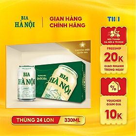 Bia Hà Nội Nhãn Xanh - Thùng 24 lon 330ml 