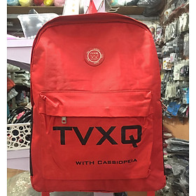 Balo vải chữ TVXQ màu đỏ