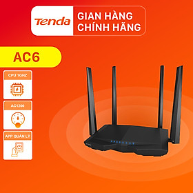 Thiết bị phát Wifi Tenda AC6 Chuẩn AC 1200Mbps - Hàng Chính Hãng