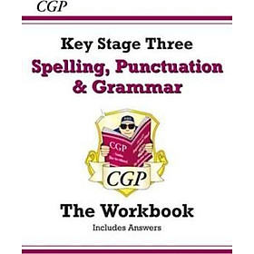 Sách - Spelling, Punctuation and Grammar for KS3 - Workbook (with Answers) by CGP Books (UK edition, paperback)