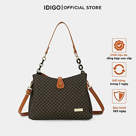Túi đeo chéo công sở, đi tiệc, túi đeo vai đi chơi nữ hoạ tiết caro IDIGO FB2-5049