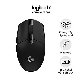 Chuột game không dây Lightspeed Logitech G304 - Cảm biến Hero, 12k DPI, nhẹ, 6 nút lập trình, on-board memory, pin 250h - Hàng chính hãng