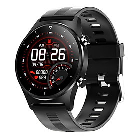 E13 1.28inch Round Fashion Bluetooth 5.0 Smart Watch Pedometer Waterproof Black