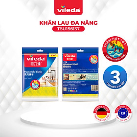 Mua Khăn lau đa năng siêu thấm VILEDA gói 3 cái  vải sợi microfibre  không rách  không để lại vệt - TSU156137