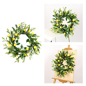 Artificial  Simulation Autumn Fruit Crafts  Leaves Wicker Steel Hoop  Party  Christmas Decoration