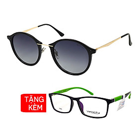 Kính mát, mắt kính chính hãng Exfash EF36758 C01 - Tặng 1 gọng kính