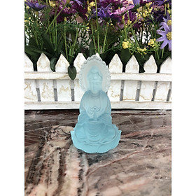 Mua Tượng Phật Bà Quan Âm 2 mặt đá lưu ly trang trí xe ôtô xe hơi  bàn làm việc - Cao 10cm