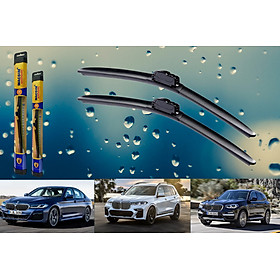 Combo cần gạt nước mưa ô tô Nano Silicon Macsim cho xe BMW X6	2015-2018