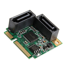 Mini PCIe  To Dual Ports  3.0 6Gb/s Expansion Card Adapter