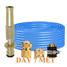 Mua Vòi Xịt Nước️️ Bộ dây vòi xịt nước rửa xe  tưới cây   tăng áp 3 lần  loại 7m  10m 206587 đầu đồng  cút đồng