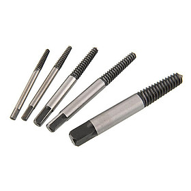 5x 4-18mm Small - Large Screw Extractor Set In Case Broken Stud Bolt Remover