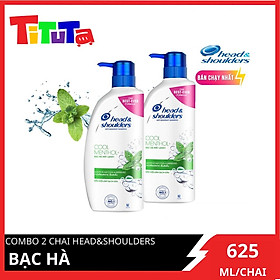 Hình ảnh Combo 2 Dầu Gội HEAD & SHOULDERS Bạc Hà Mát Rượi 625ml