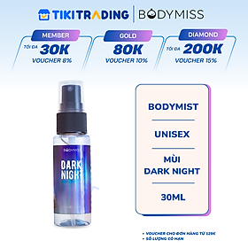 [MUA 2 TẶNG 1]Bodymist Nam Nữ Toàn Thân Lưu Hương 6 Giờ - Nước Hoa Hẹn Hò BODYMISS 30ml (Chai)