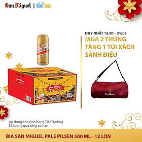 Thùng 12 Lon Bia SAN MIGUEL Pale Pilsen 500 ml