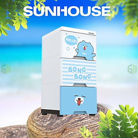 Mua Tủ nhựa sơ sinh 3 ngăn Happy Baby SUNHOUSE KS-CA343B3 - Hàng chính hãng