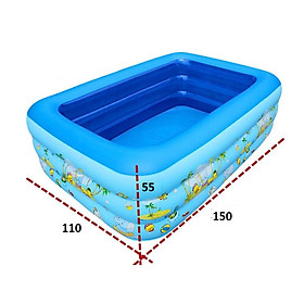 Mua Bể bơi phao cho bé kích từ 1m2 - 2m1 3 Tầng  bể bơi bơm hơi có đáy chống trơn  tặng kèm bộ keo vá