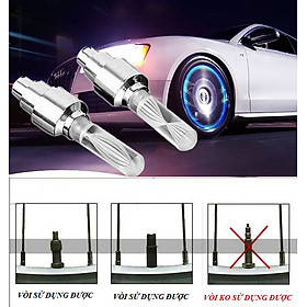 Bộ 2 đèn led gắn van bánh xe đạp, xe máy