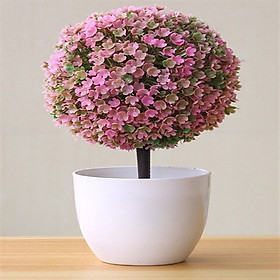 Cây hoa tú cầu giả để bàn trang trí nội thất cao cấp Liza-86