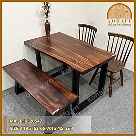 Mua Bàn Ăn Gỗ Me Tây Nguyên Tấm Nhỏ Gọn - KL20547