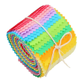 Colorful Roll Up Cotton Fabric Strips Bundles 20Pcs