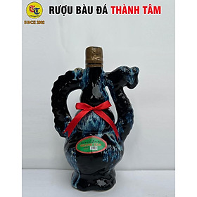 Đặc Sản Bình Định - Rượu Bàu Đá Thành Tâm Rồng Nhỏ Đậu xanh (Màu đen) 350ml - OCOP 3 Sao