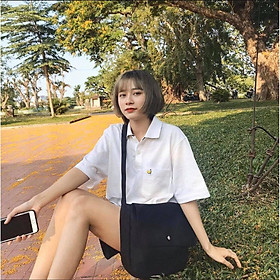 Túi đeo chéo Canvas dáng Unisex 2 màu cực dễ mIx đồ