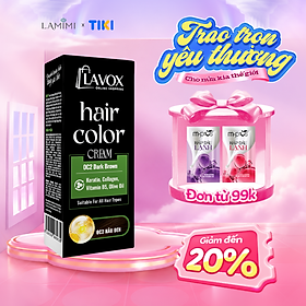 Kem Nhuộm Tóc Phủ Bạc Lavox Online Shopping 60ml - Nhuộm Tóc Tại Nhà Đơn Giản - Lamimi Chính Hãng