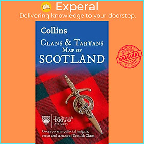 Hình ảnh Sách - Collins Scotland Clans and Tartans Map : Over 170 Arms, Official Insignia by Collins Maps (UK edition, paperback)