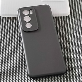 Ốp lưng dành cho OPPO Reno 12 5G dẻo màu đen bảo vệ camera sau, chống bám vân tay - Hàng chính hãng