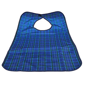 New Waterproof Adults Mealtime Bib Cloth Protector Disability Aid Apron Blue