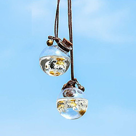 Car Hanging Perfume Bottle Empty Clear Glass Diffuser Vials Aromatherapy Pendant Auto Ornaments