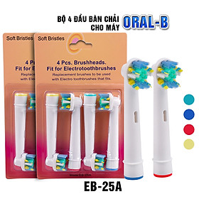 Bộ 4 đầu bàn chải đánh răng điện Đánh tan mảng bám thay thế cho máy Oral–B - Xuất xứ: Đức