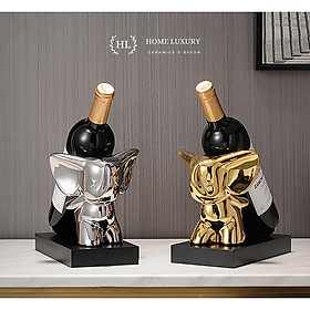 Mua Kệ để chai rượu vang | Kệ Rượu | Giá để chai rượu Decor hình Thỏ Bearick - Voi Truck (Hàng có sẵn