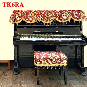Mua Khăn phủ đàn PIANO CÁT TƯỜNG TK6  màu đỏ QUYẾN RŨ style HOÀNG GIA cao cấp  vừa trang trí vùa giúp bảo vệ đàn tối đa khỏi bụi bẩn x 1 bộ gồm khăn phủ nóc đàn và khăn phủ ghế đàn piano♫