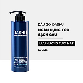 Dầu gội ngăn rụng tóc dành cho nam DASHU Anti - Hair Loss Scalp Shampoo Phục hồi tóc hư tổn Sạch gàu và ngứa dầu gội Hàn Quốc 500ml JN-DG01