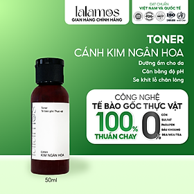 Toner Cánh Kim Ngân Hoa LALAMOS Dưỡng Ẩm Và Se Khít Lỗ Chân Lông Mini Size - 50ml