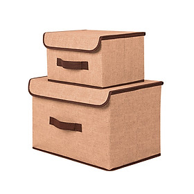 Set 2 túi vải đựng đồ khung cứng phong cách Hàn Quốc